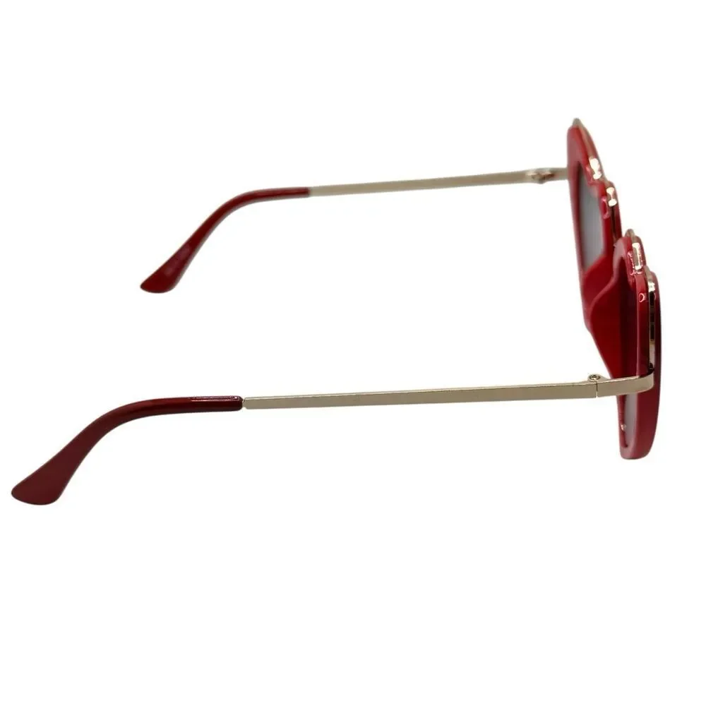Heart-Shaped Red Sunglasses